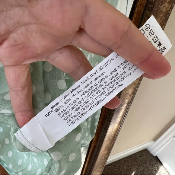 Zara Tie Front Polka Dot Blouse - Picture 4 of 4